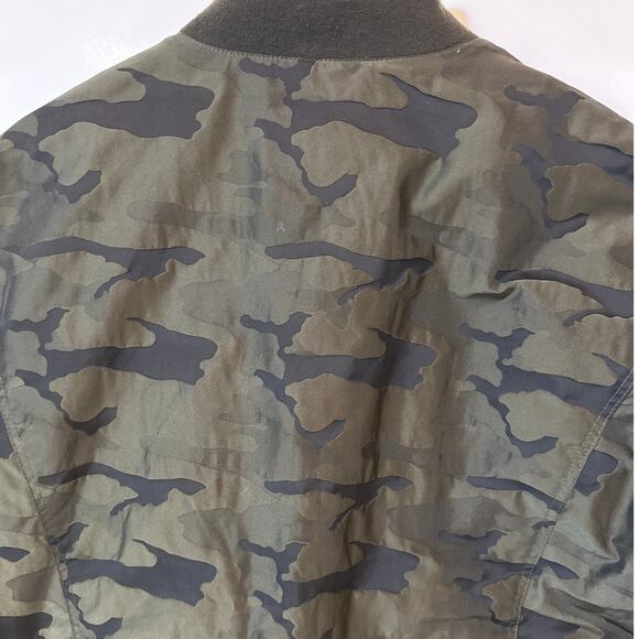 Blank NYC Camo Bomber Jacket Camouflage Military Utility Streetwear Green Sz M - Picture 8 of 11